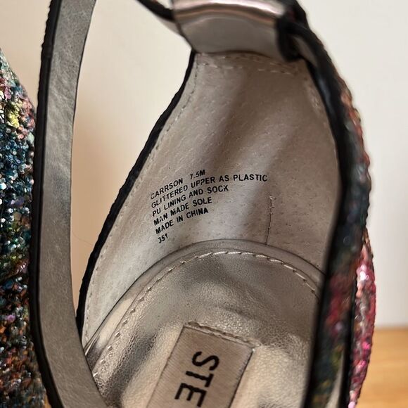 Steve Madden Carrson Glitter Heels Size 7.5 - Picture 4 of 5